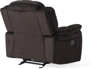 Chocolate Brown Recline Single Sofa Chair Upholstered Comfortable Lounge Seat