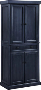 Distressed Navy Furniture Seaside Kitchen Pantry Cabinet