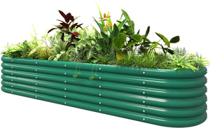 Planter Box: Metal Modular Raised Garden Bed, 8ft x 2ft x 1.4ft - 17" Tall 12-in-1