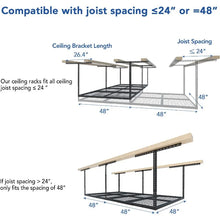 Load image into Gallery viewer, Tools Home Improvement 4x8 Overhead Garage Storage Rack, Adjustable