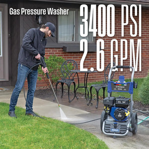 Gas Pressure Washer WPX3400 | 3400 PSI, Onboard Soap Tank, 5 Nozzle Set