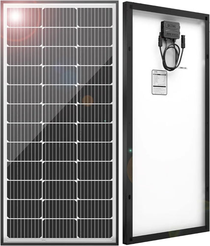 100 Watt Solar Panel 12V - High Efficiency Solar Module, PV Charger for RV Batteries