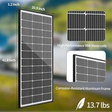 Load image into Gallery viewer, 100 Watt Solar Panel 12V - High Efficiency Solar Module, PV Charger for RV Batteries