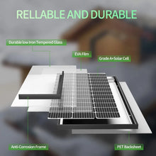 Load image into Gallery viewer, 100 Watt Solar Panel 12V - High Efficiency Solar Module, PV Charger for RV Batteries