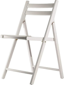 White Folding Chair Set, Medium Size, 4 Pieces