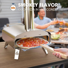 Load image into Gallery viewer, Outdoor Portable Stainless Steel Pizza Oven with Wood Shavings, Easy to Use