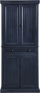 Distressed Navy Furniture Seaside Kitchen Pantry Cabinet