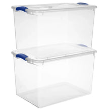 Load image into Gallery viewer, Stadium Blue 66 Quart Latch Box Plastic Set of 6 - Storage Organization