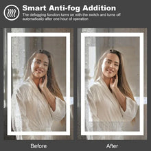 Load image into Gallery viewer, Bathroom LED Mirror 40&quot;x38&quot; - Front/Backlit, Dimmable, Anti-Fog, Shatter-Proof