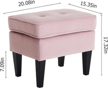 Load image into Gallery viewer, Tufted Pink Velvet Accent Chair w/ Ottoman - Comfy Single Sofa for Living Room, Office