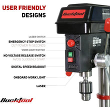 Load image into Gallery viewer, Heavy-Duty 12-Inch Bench Drill Press - 3/4HP, 6.2A Powerful Motor