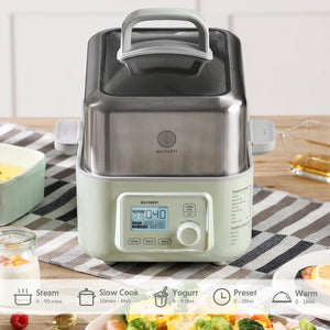 5-Quart Electric Food Steamer - One Touch Cooking, Vegetable Steamer Included