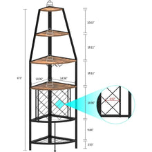 Load image into Gallery viewer, &quot;LED Floor Standing Bar Cabinet - 5-Tier Corner Rack, Wine Storage &amp; Glass Holder