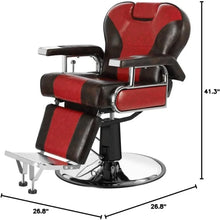 Load image into Gallery viewer, &quot;Heavy Duty Barber Chair – Hydraulic Reclining Salon Styling Chair, Shampoo Ready