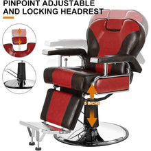 Load image into Gallery viewer, &quot;Heavy Duty Barber Chair – Hydraulic Reclining Salon Styling Chair, Shampoo Ready