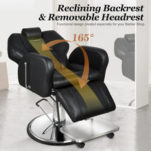 Load image into Gallery viewer, &quot;Heavy Duty Reclining Barber Chair – Multifunctional Hydraulic Salon Chair