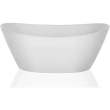 Load image into Gallery viewer, &quot;59-Inch Freestanding Acrylic Bathtub – Deep Soaking Spa Tub with Overflow Drain