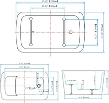 Load image into Gallery viewer, Freestanding Tub - 47&quot;, Chrome Drain, Slotted Overflow, CUPC Certified