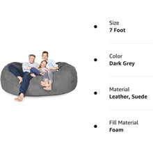 Load image into Gallery viewer, Luxurious 7 Ft Bean Bag Sofa - Comfortable Foam-Filled Lazy Boy Lounger