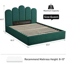 Load image into Gallery viewer, &quot;Queen Bed Frame with Hydraulic Storage &amp; Headboard - Platform, No Spring Needed