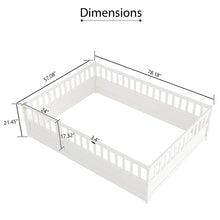 Load image into Gallery viewer, Montessori Wooden Children&#39;s Floor Bed with Integral High Security Barrier