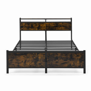 Sturdy Metal Bed Frame, Contemporary Iron Bedroom Furniture, Platform Style