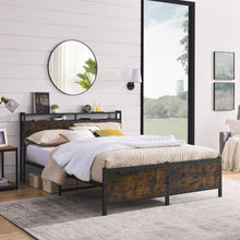 Load image into Gallery viewer, Sturdy Metal Bed Frame, Contemporary Iron Bedroom Furniture, Platform Style