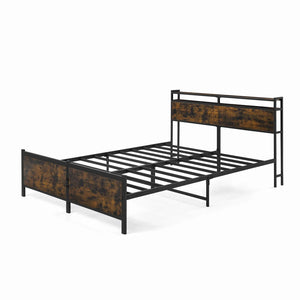 Sturdy Metal Bed Frame, Contemporary Iron Bedroom Furniture, Platform Style