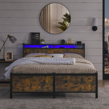 Load image into Gallery viewer, Sturdy Metal Bed Frame, Contemporary Iron Bedroom Furniture, Platform Style