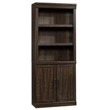 Load image into Gallery viewer, 5 Shelf Bookcase with Doors - Dark Oak Finish, Elegant Storage for Home Décor