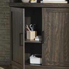 Load image into Gallery viewer, 5 Shelf Bookcase with Doors - Dark Oak Finish, Elegant Storage for Home Décor