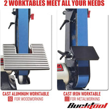 Load image into Gallery viewer, Upgraded 2&quot; Belt Sander &amp; 6&quot; Bench Grinder - Knife Sharpener, Large Work Table