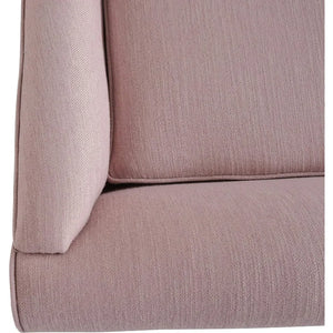 Cozy Fabric Lounge Chair - Light Blush and Dark Brown