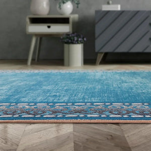 Large 7'10" x 10' Indoor/Outdoor Rug | 8x10 Low Pile Carpet with Rubber Backing