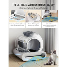 Load image into Gallery viewer, &quot;65L+9L Large Capacity Self-Cleaning Cat Bedpan - APP Control, Multi-Cat Smart Litter Box