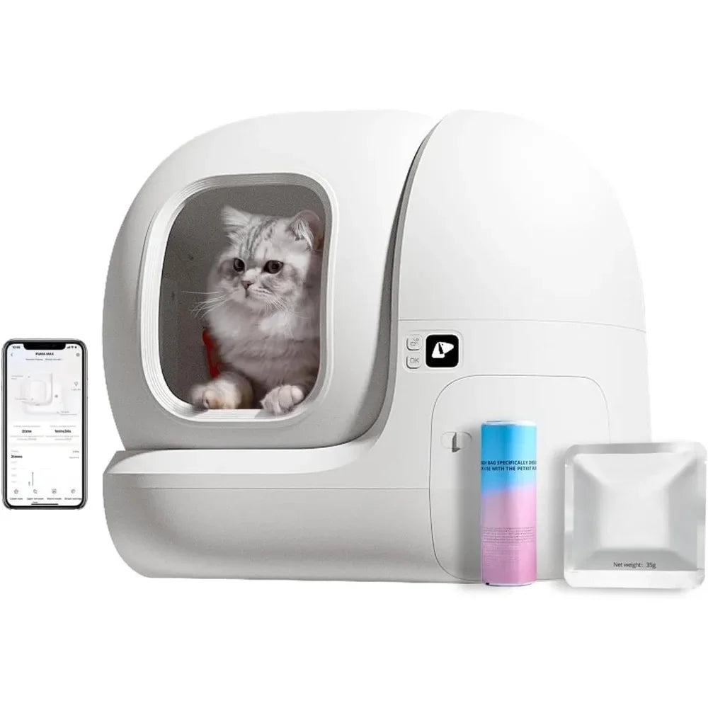 Intelligent Litter Box w/ App Control | X-Large 76L, N50 Odor Eliminator