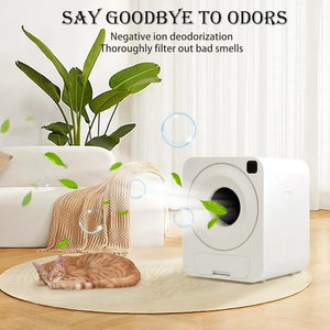 Hands-Free Automatic Cat Litter Box - Smart Robot with App Control & Odor Removal