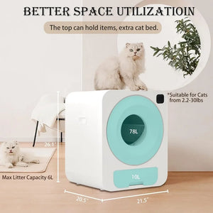 Hands-Free Automatic Cat Litter Box - Smart Robot with App Control & Odor Removal