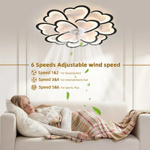 Load image into Gallery viewer, Smart Ceiling Fan with Lights - 35 Inch, Dimmable LED, Remote + App Controlled