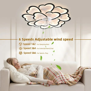 Smart Ceiling Fan with Lights - 35 Inch, Dimmable LED, Remote + App Controlled