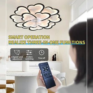 Smart Ceiling Fan with Lights - 35 Inch, Dimmable LED, Remote + App Controlled