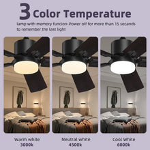 Load image into Gallery viewer, 52&quot; Ceiling Fan with 6-Speed Reversible DC Motor - Adjustable Light, 5 Blades