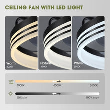 Load image into Gallery viewer, Smart Low Profile Ceiling Fan with Lights and Remote - 6 Wind Speeds