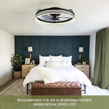 Load image into Gallery viewer, Smart Low Profile Ceiling Fan with Lights and Remote - 6 Wind Speeds