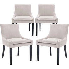 Load image into Gallery viewer, 4 Upholstered Accent Chairs, Mid-Back, Wood Legs, Living Room/Dining