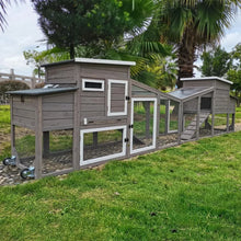 Load image into Gallery viewer, &quot;Wooden Chicken Coop 156” with Run, 4-6 Hens, Perches &amp; Nesting Boxes, Pull-out Trays