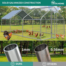 Load image into Gallery viewer, &quot;Metal Chicken Coop 19.68” with Waterproof Cover, Walk-In Poultry Cage, Duck &amp; Rabbit Cage