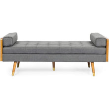 Load image into Gallery viewer, Grey &amp; Dark Walnut Knight Home Chaise Lounge with Golden Accents