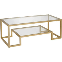 Load image into Gallery viewer, 45&quot; Modern Brass Rectangle Coffee Table | Ideal for Living Room, Studio