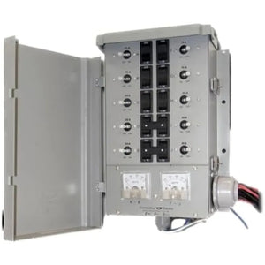 Electric Transfer Switch - 50A, 10-Circuit, 12500W, Generator Compatible